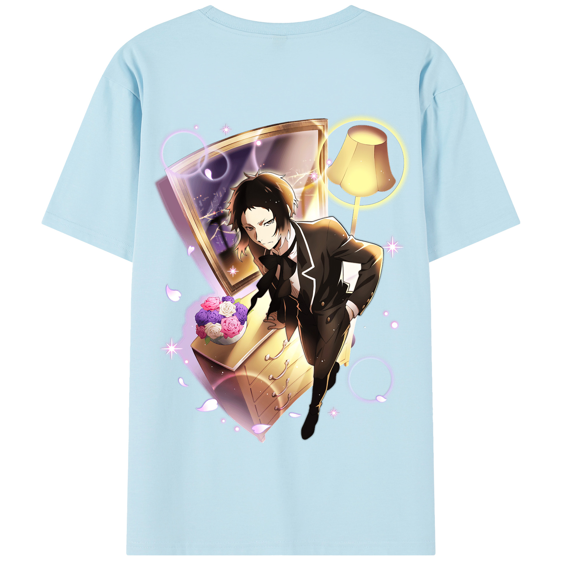 （画像用） 文豪ストレイドッグス Bungo Stray Dogs 綿100％半袖Tシャツ（背面プリント）